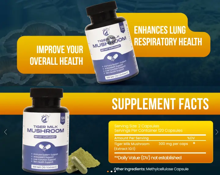 Mr Ros tiger milk mushroom supplement FACTS