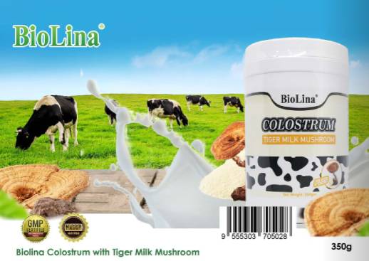 Biolina colostrum with Tiger Milk Mushroom