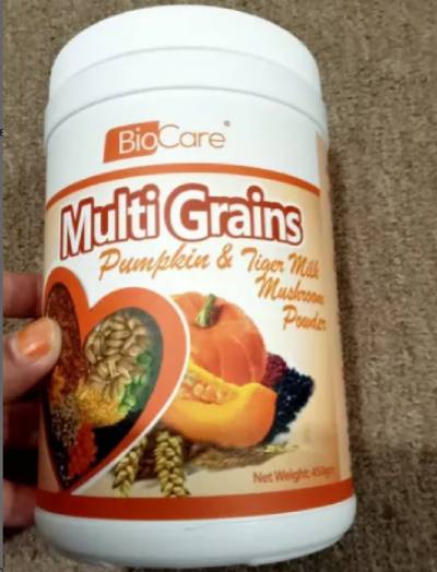 Biocare Multi Grains Pumpkin With Tiger Milk Mushroom Powder Review Photo