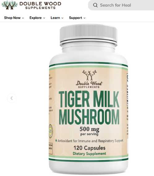 Double Wood Tiger Milk Mushroom Supplement